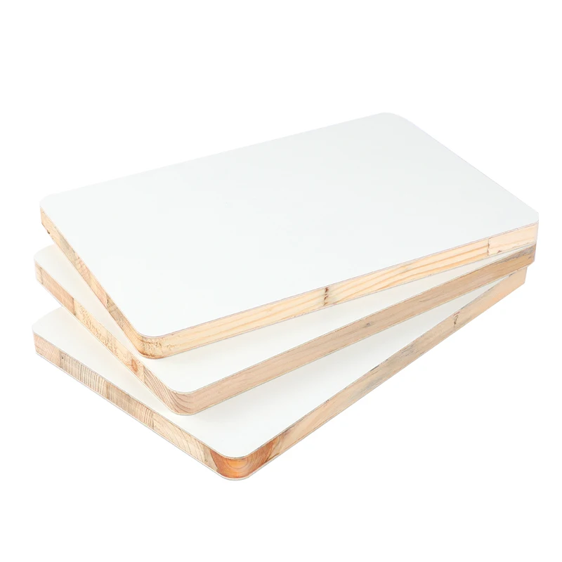High Grade 18mm Gloss White or Grey Falcata/ Malacca Pine Pauiownia Core Melamine Block Board/Blockboard for Furniture