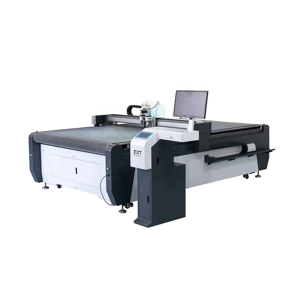 Automatic Computer Controlled Fabric Cutter Machine Apparel Textile Machinery CNC Round Knife Cutting Machine For Clothes Fabric