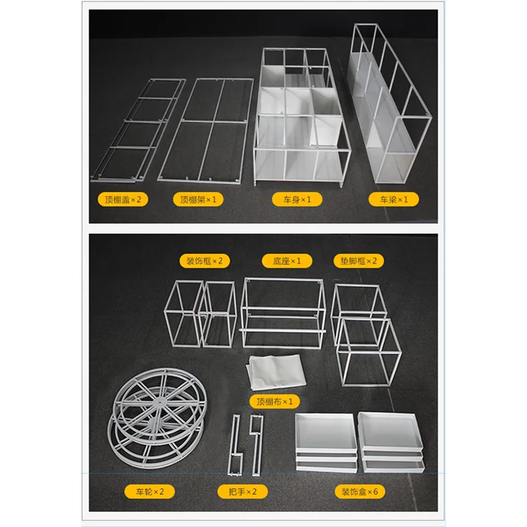 Горячая Распродажа украшение для вечеринки демонстрация десертов белая металлическая тележка конфет на