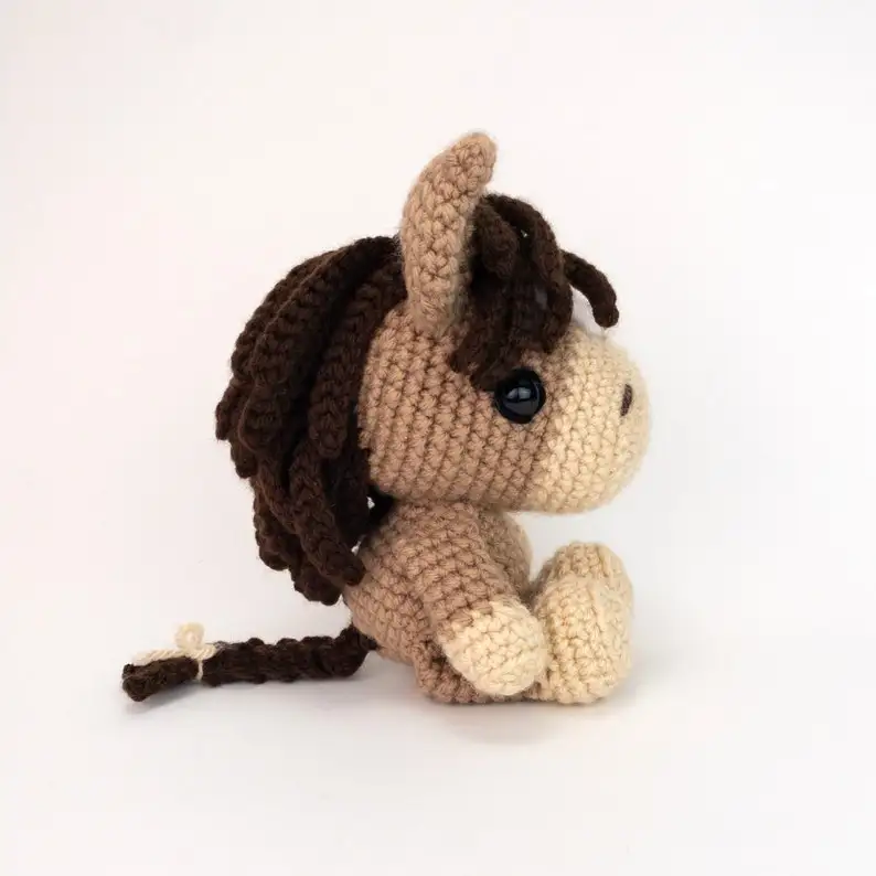 Crochet Baby Tiny Toys Knit Stuffed Handmade Farm Animals Amigurumi Horse Crochet Horse