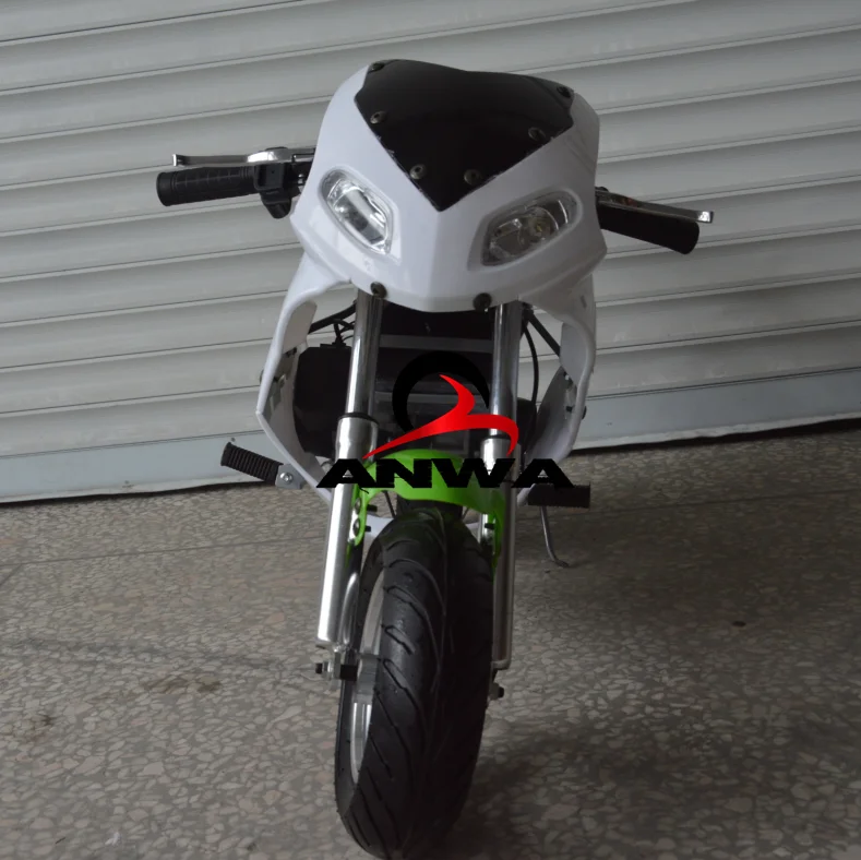 Hot sales cute 2 stroke 49cc pull start mini scooter gas mini moto 50cc pocket bike