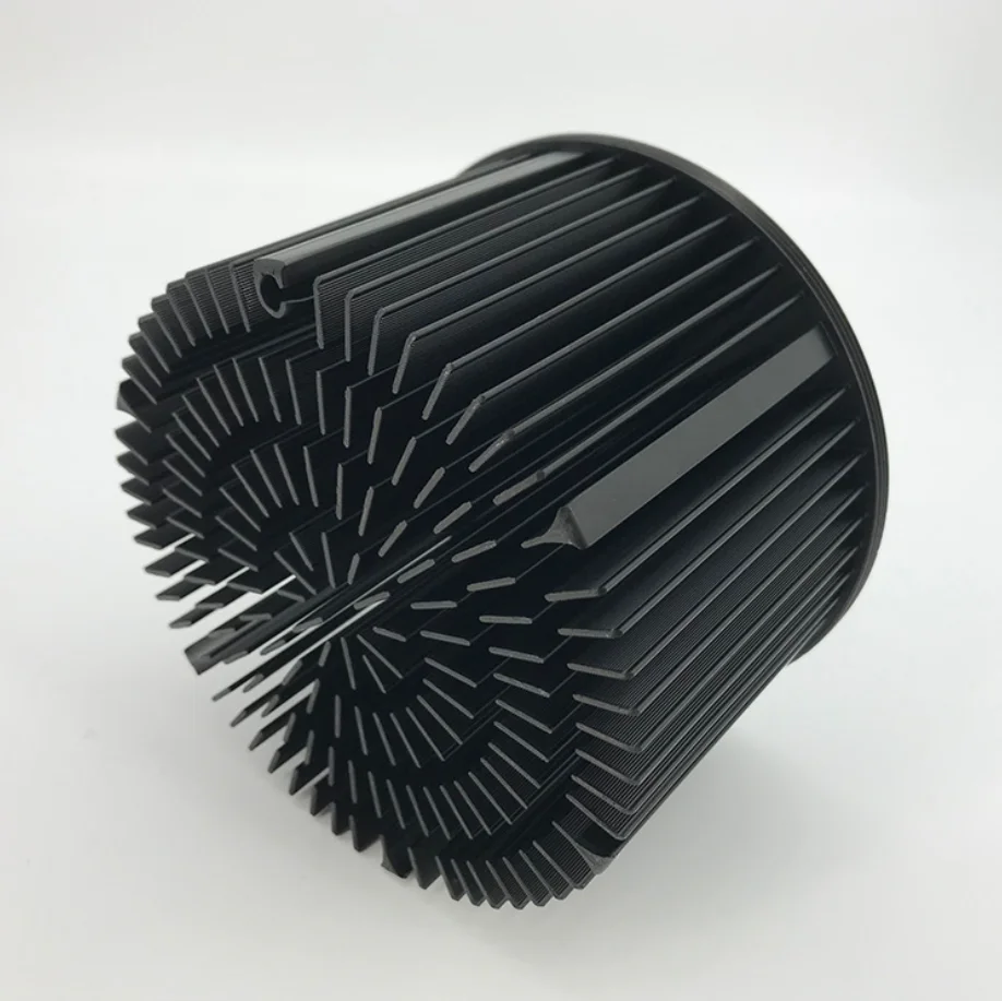 Led High Power Cob Led Light Round Amplifier Heatsink Big Black Aluminum 100 Watt Cob Led Heatsink For Led High Bay