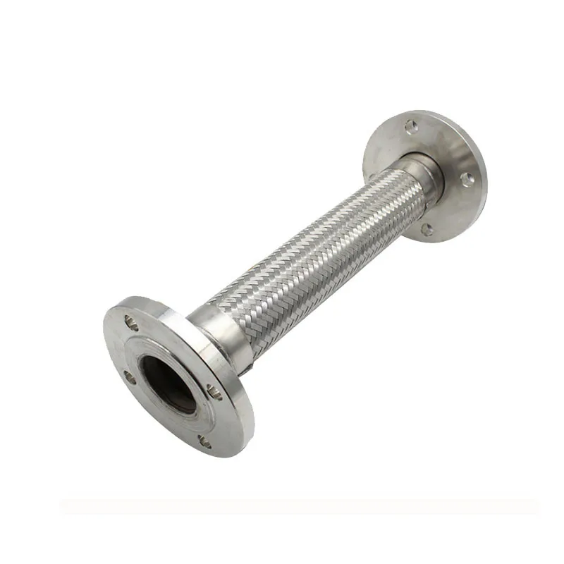 304/316/316l Braided Metal Flexible Tube Hose With Flange Stainless Steel Metal Tube