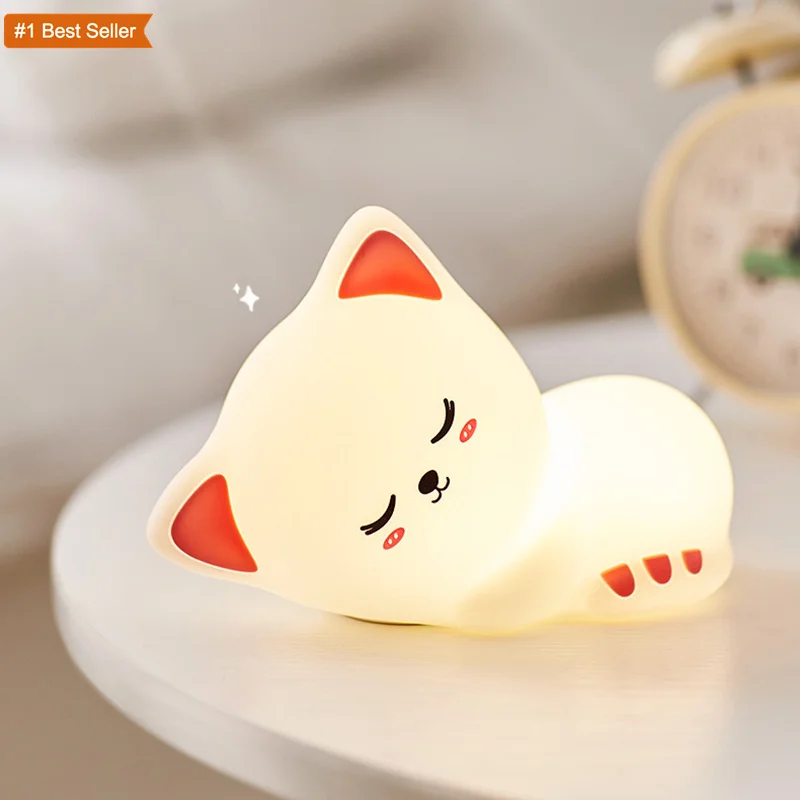 Jumon Creative silica gel rechargeable timing colorful night lamp bedroom head eye protector sleep lamp