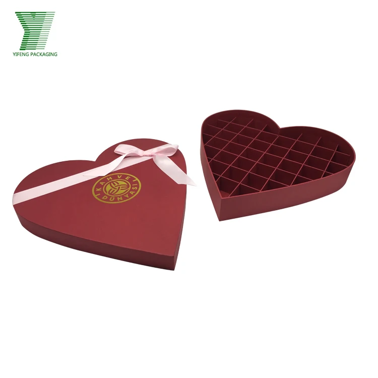 Guangzhou supplier love day chocolate packaging heart shape truffle chocolate box