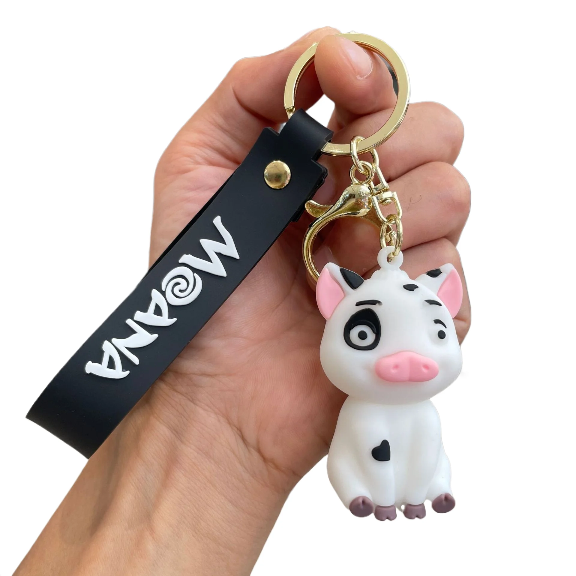 Fantasy Adventure Animated Movie Moana Toys Keychains 3D Doll Exquisite Gift Pendant Wholesale PVC Anime KeyChains Accessories