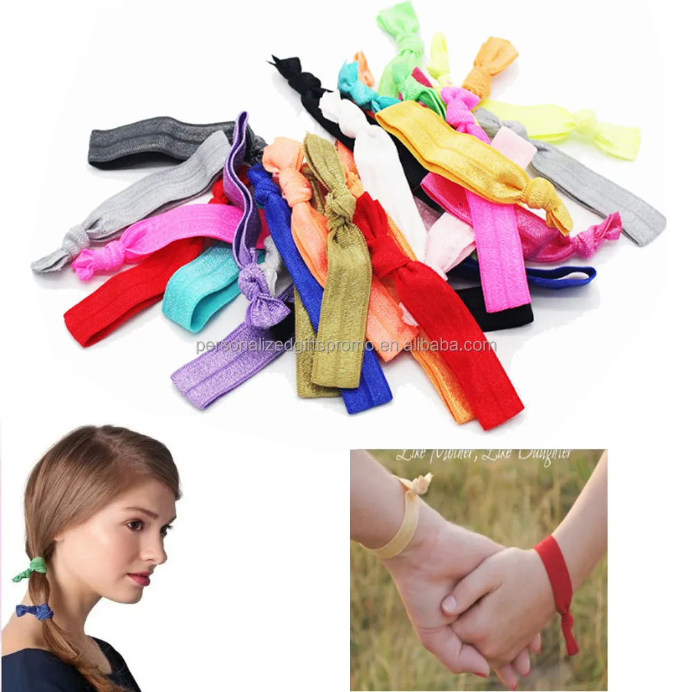 Fabric Bands One size fits all Headbands Girls Knotted Rope Ponytail Bands Hair Ties