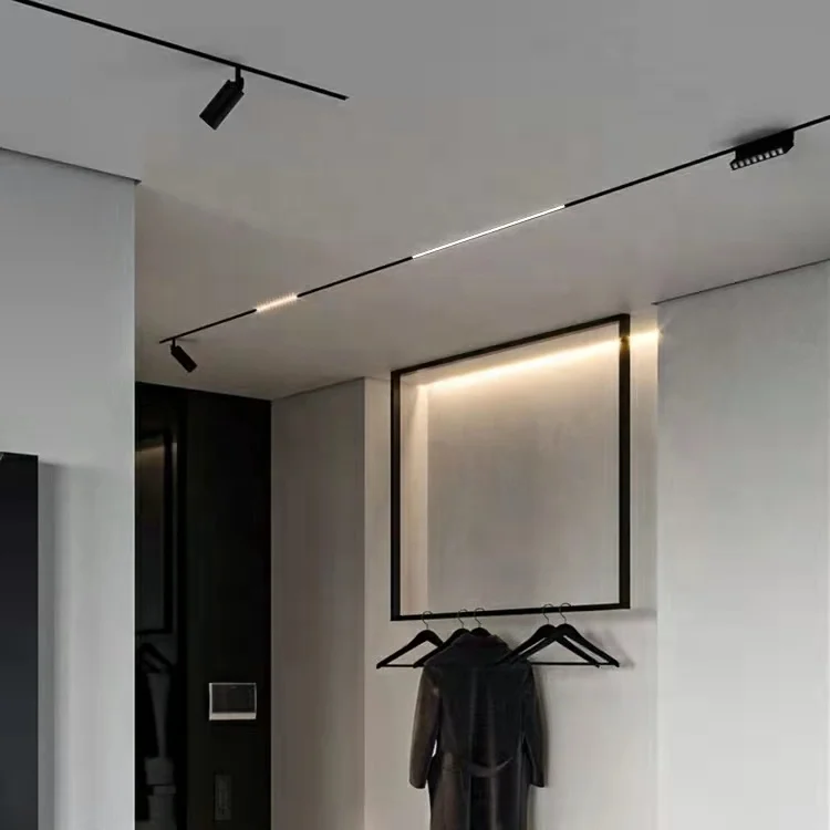 New 2024 220V Magnetic Rail Led Lighting Dimmer Magnetic Linear Track Light for Commercial Lighting