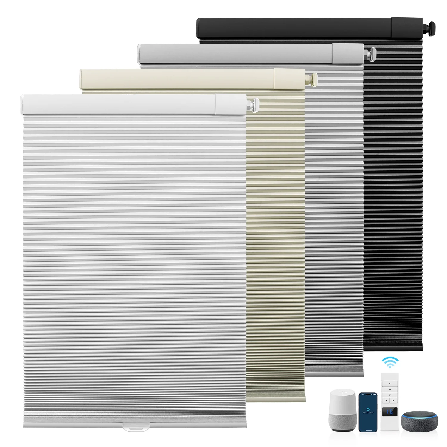 USB Rechargeable Hotel no drill cellular blinds double cell honeycomb cellular blinds motorized