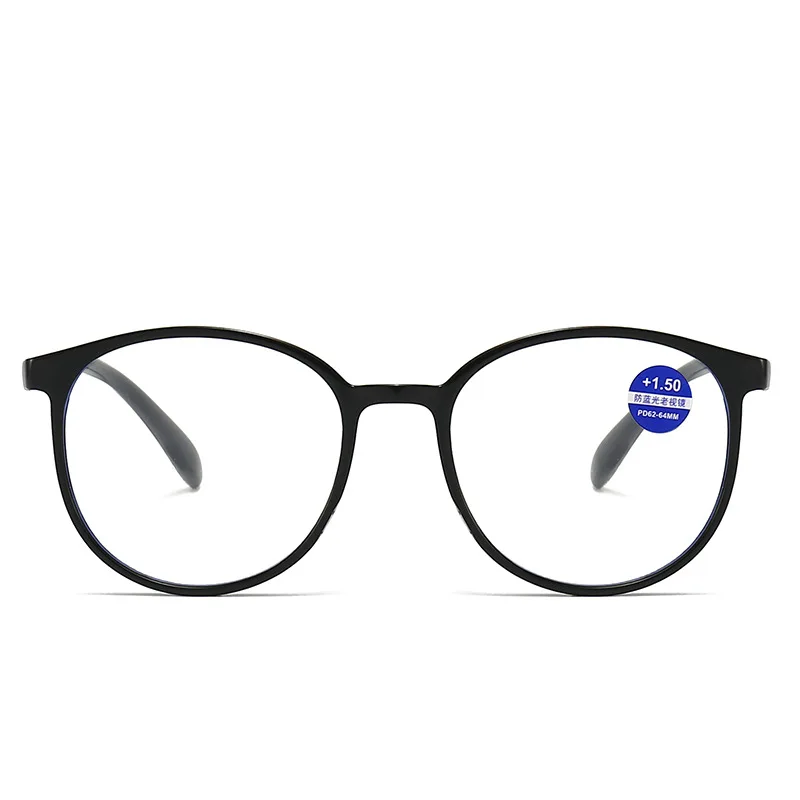 2023 New Round Frame Presbyopia Antifatigue Anti Blue Light Reading Glasses for Men and Women