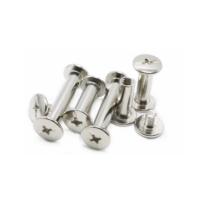Slotted flat rivet head chicago screw