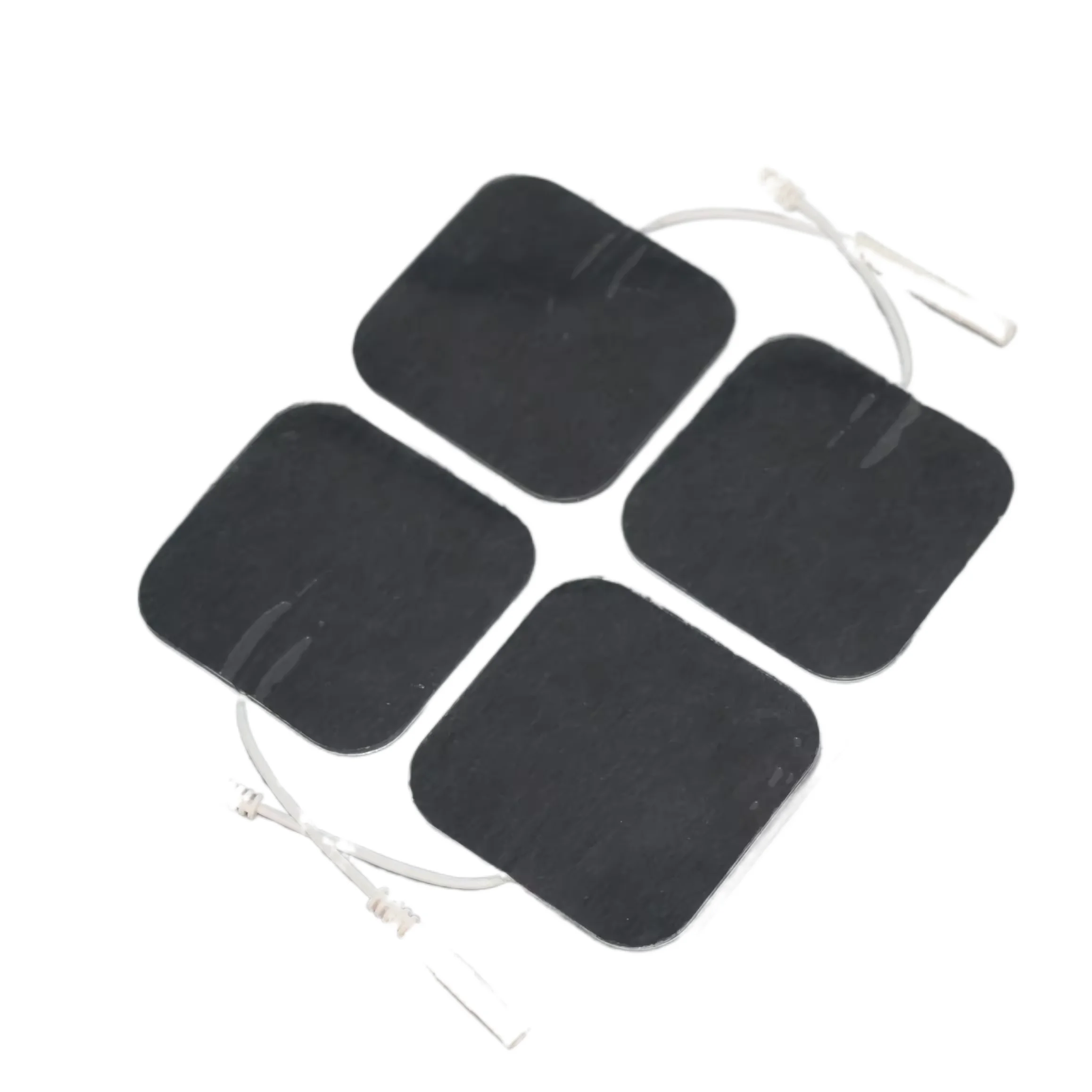 Carboneveryway electrode pad Paste Custom  4 electrode pads tens unit Non Woven Pad Adhesive 2.0mm plug tens electrode Tens Unit