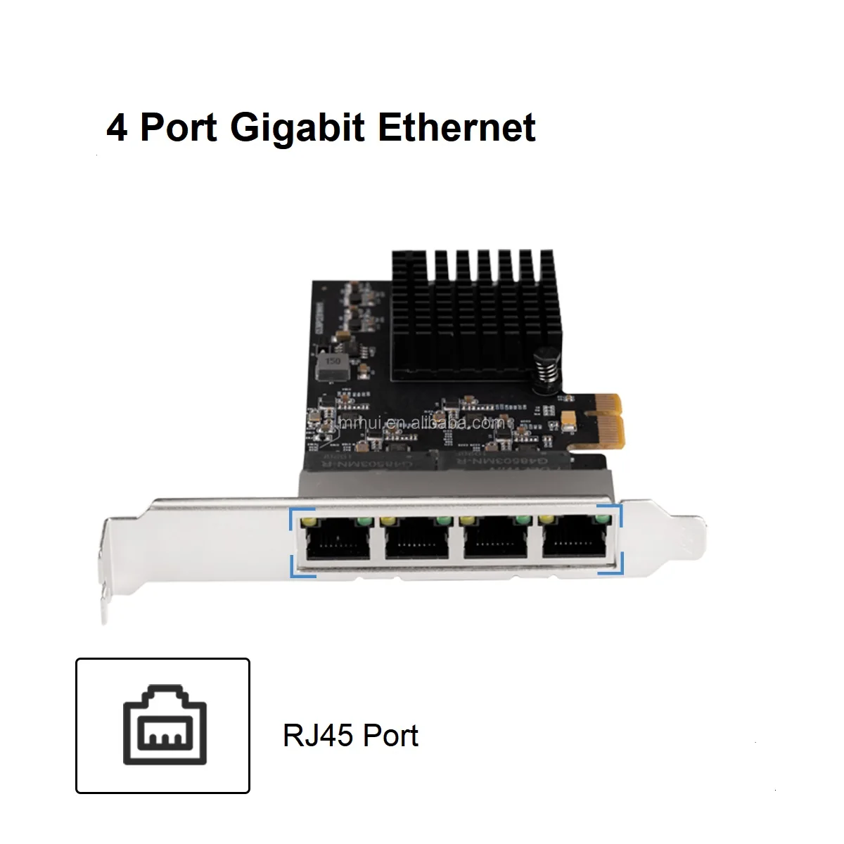 New Arrival Stock 4-port Rj45 Gigabit Ethernet Network Card Desktop 4 Port Pci Express Card
