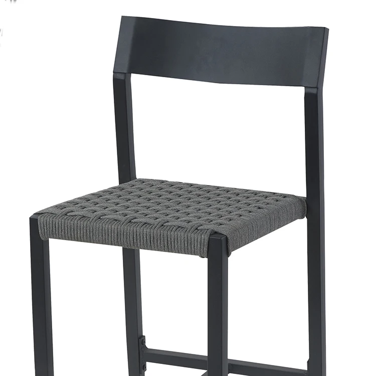 Outdoor Furniture Table Bar Chair Rope Weaving Coffee Bar Stools