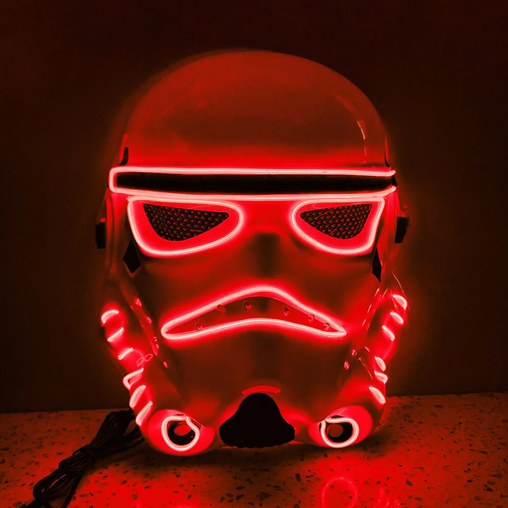 Storm Trooper Neon Green Light Up Star War Stormtrooper Mask Halloween Costume Movie Masks