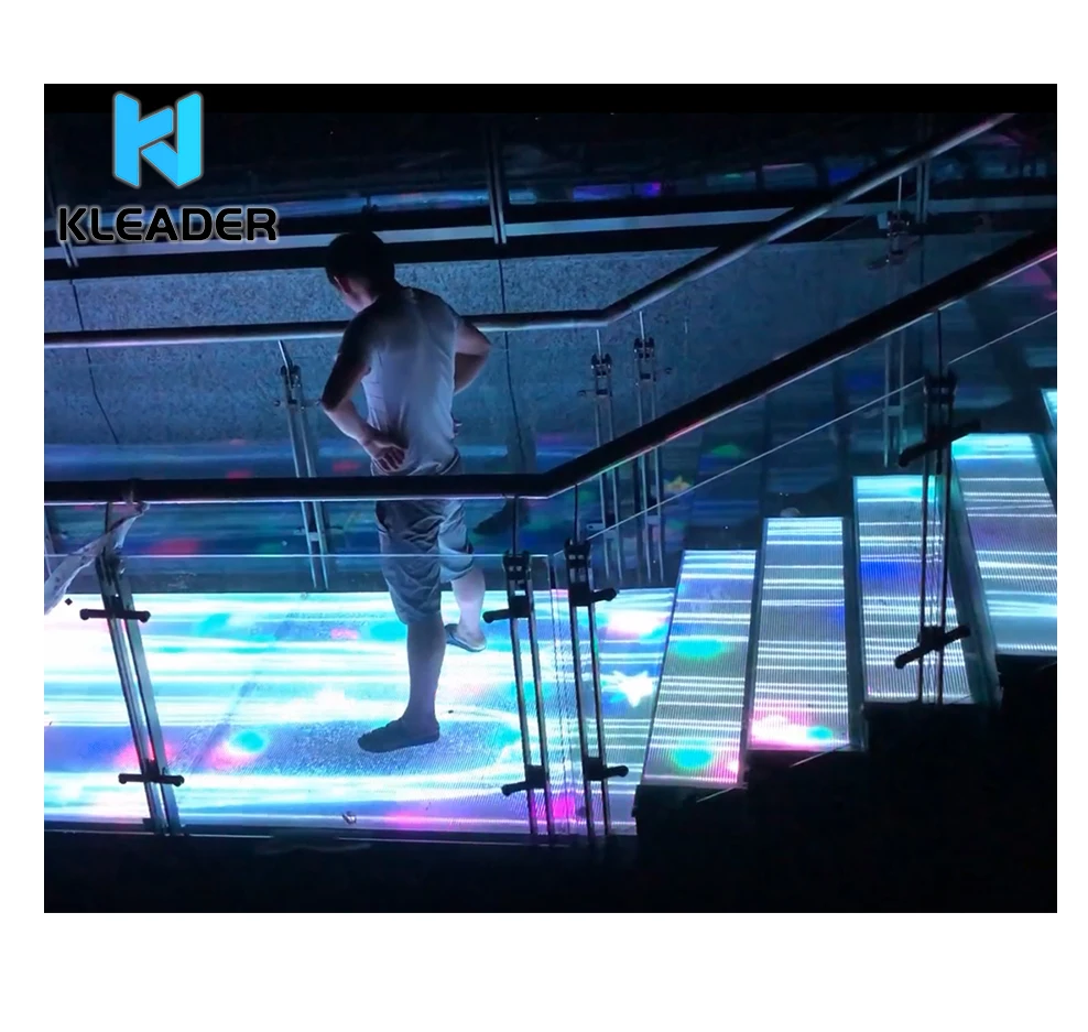 3D/5D/7D interactive projection games interaction radar sensory LED dance Holographic ground DYNAMIC FLOOR led floor touch game