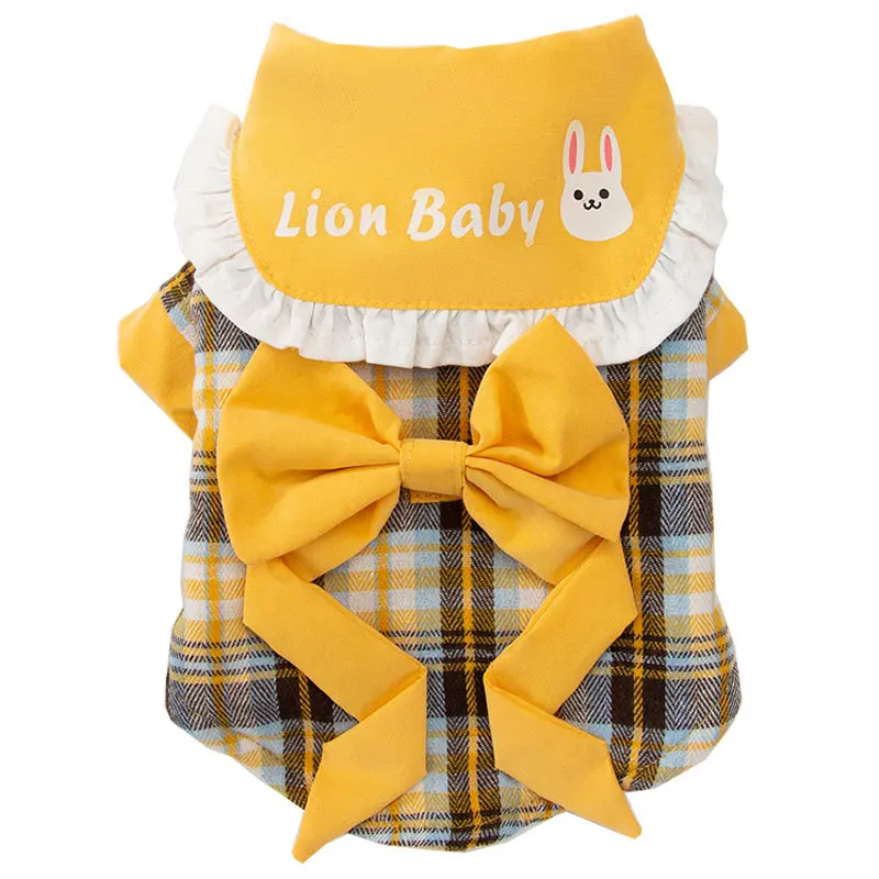 Plus Velvet Princess Bow Puppy Dog Two-legged Cotton Coat Small Medium Dogs Cats Warm Pet Clothes