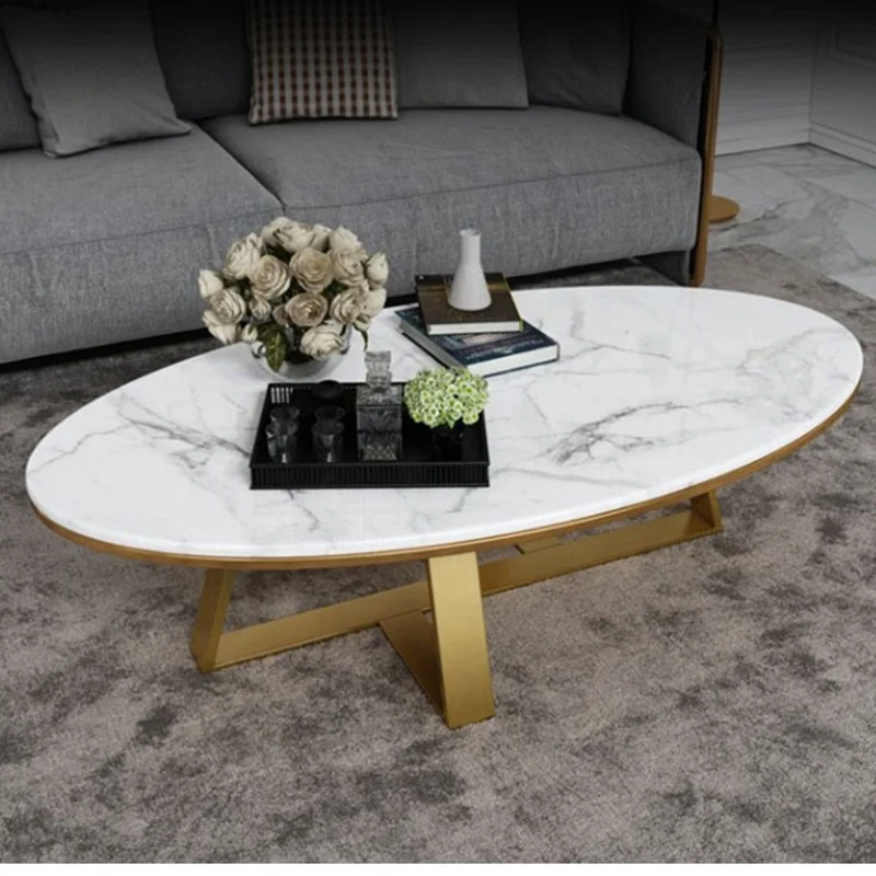 Factory Price Round Marble  Top Metal Frame Side Tea Cafe Coffee Table