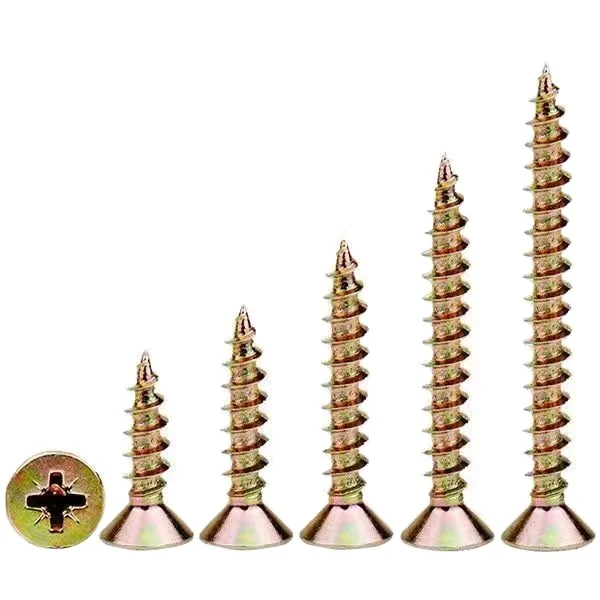 Colored Zinc Chipboard Screw Flat Countersunk CSK Wood Screw