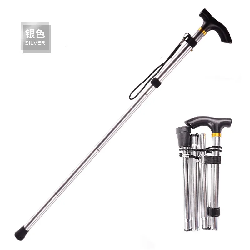 Stainless steel canes and walking sticks for men adjustable medical crutches for adults elderly