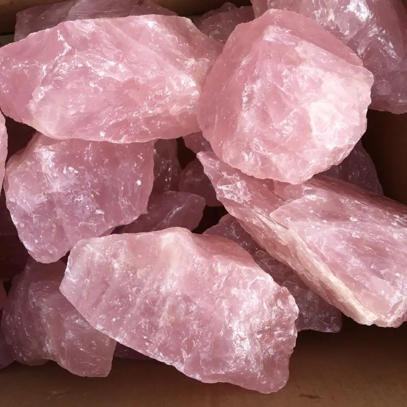 Wholesale high quality rough rose quartz crystal raw stone