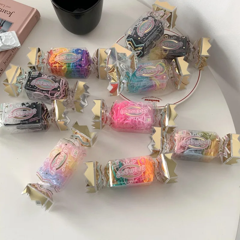 CLARMER New Fashion Summer Women Girls Kids Hair Accessories High Elastic Disposable silicone rubber band hair tie