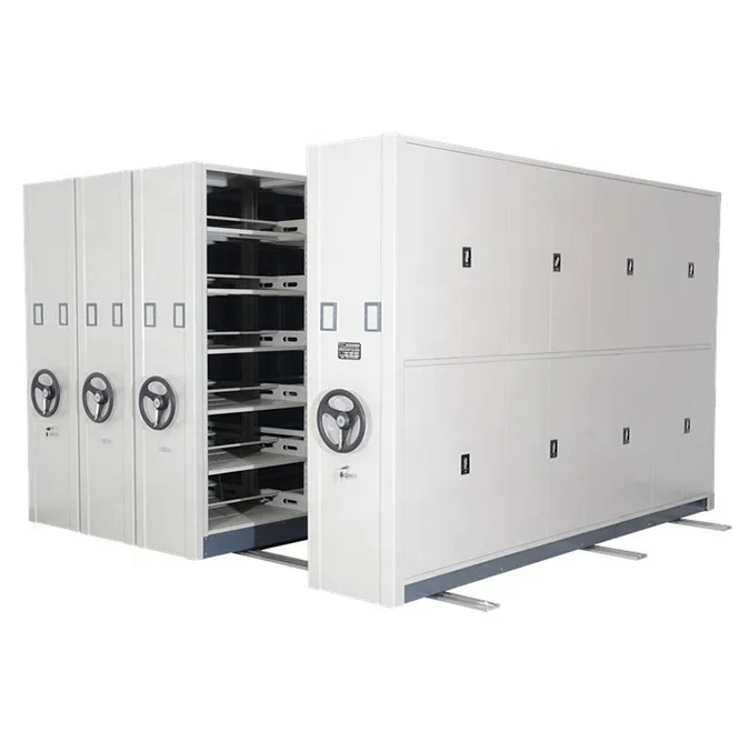 Archive Mobile Shelving System Cabinet For Bank Hospital Mechanical Mobile Racking System