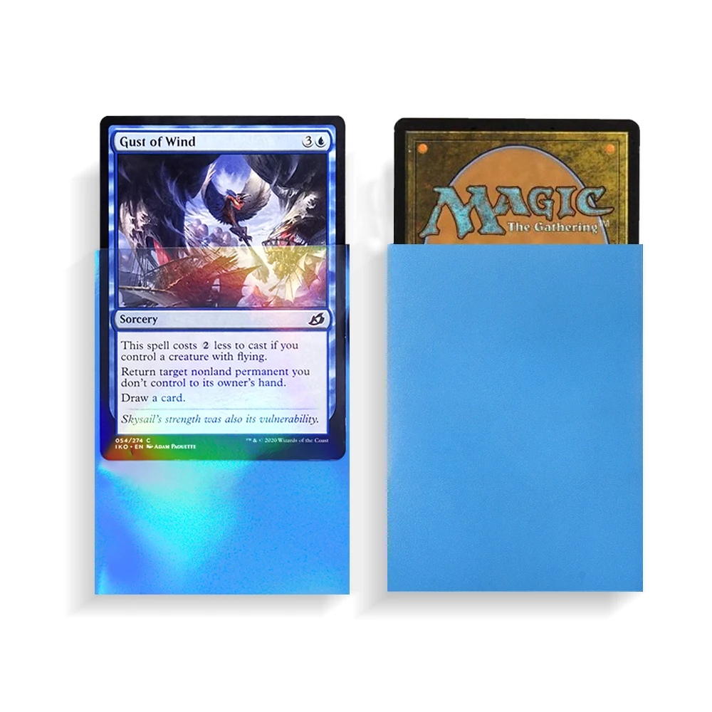 MTG 66X91MM RAINBOW EFFECTS Light Blue Back HOLOGRAPHIC CARD SLEEVES  600PCS PACK