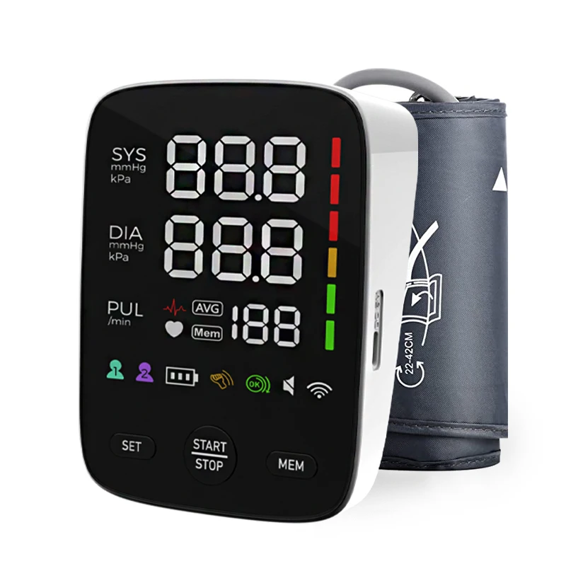 Wholesale factory upper arm digital bluetooth blood pressure monitor thermal digital equipment medical blood pressure monitor