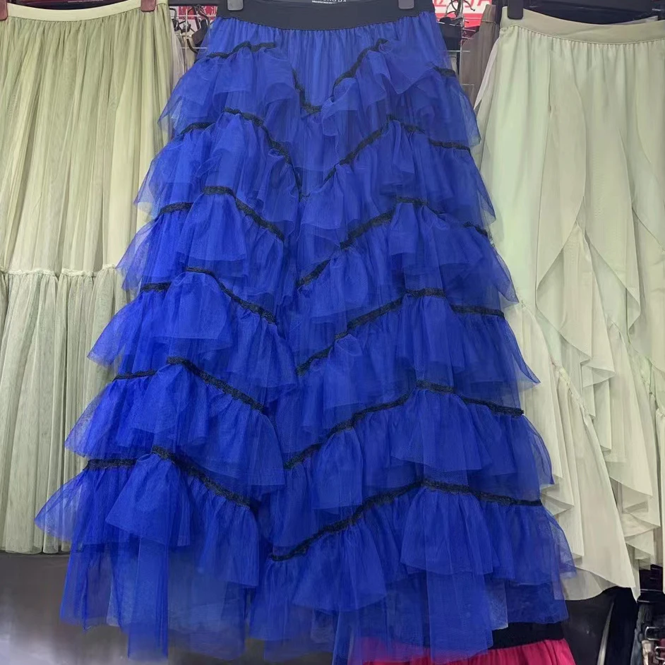 Женская длинная юбка с эластичной талией