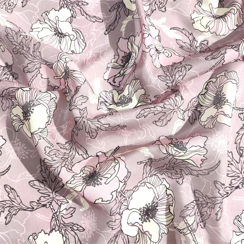 Wholesale 100% Luxury Natural Silk Chiffon Fabric,  100% Pure Silk Printed Fabric