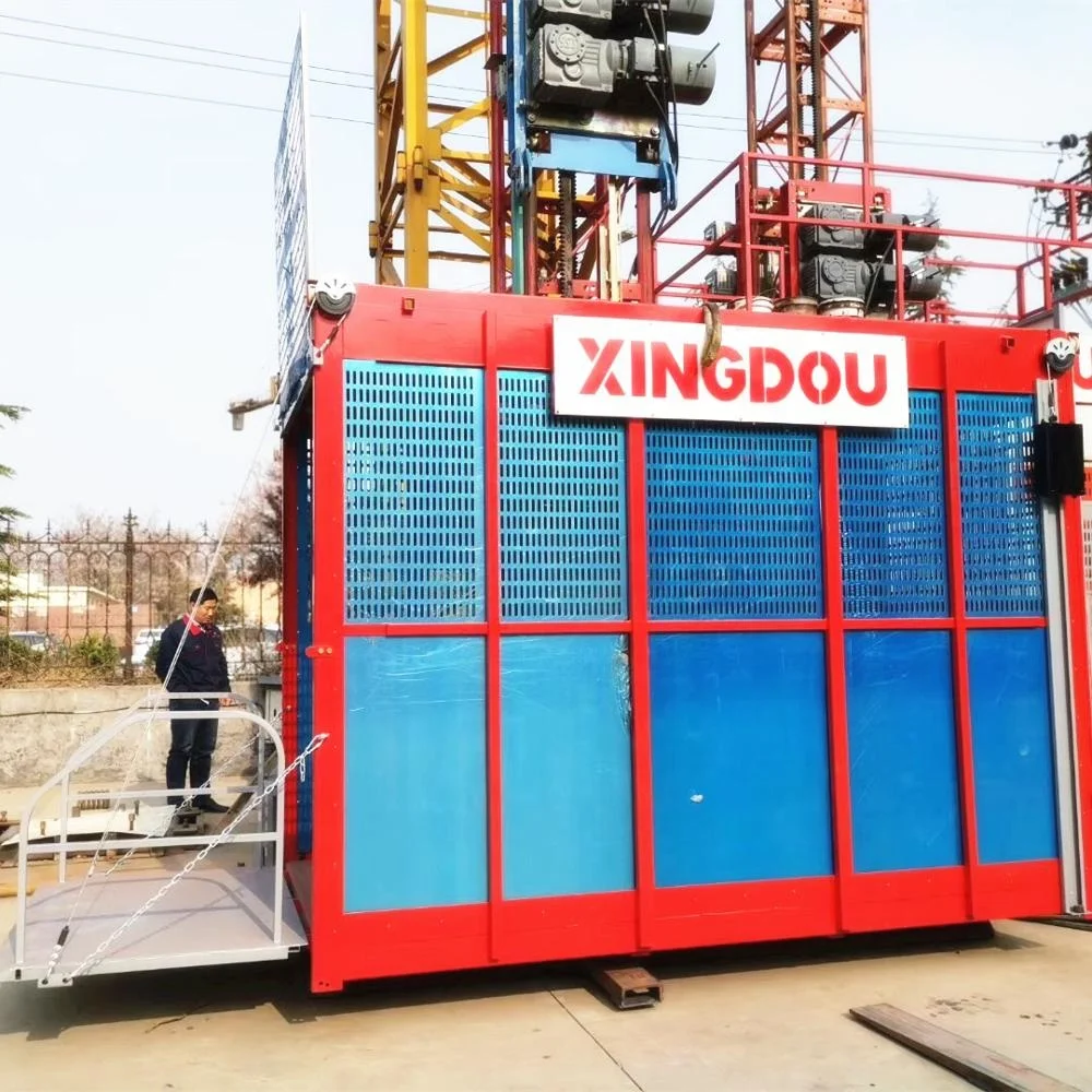High capacity price list construction hoist site lifting elevator machine