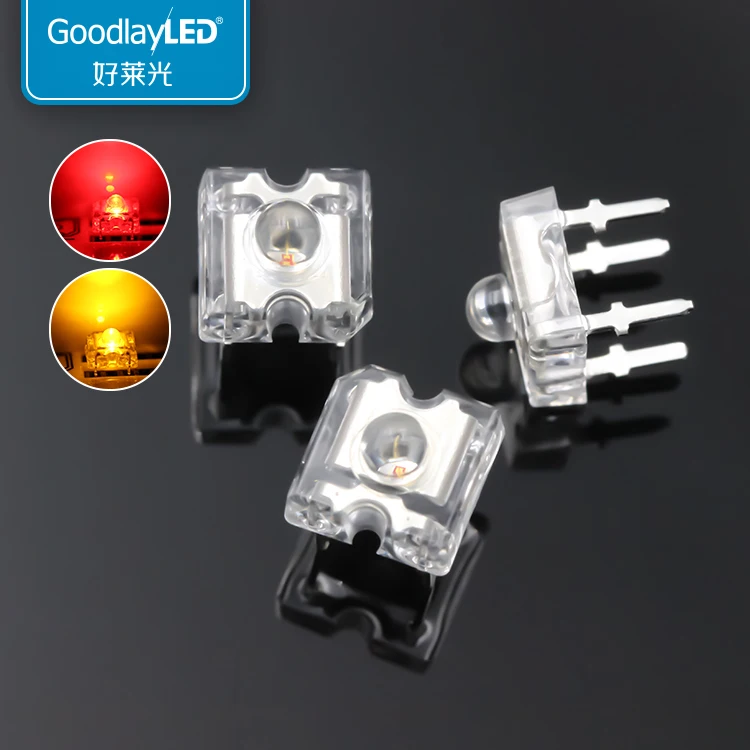 3mm high head piranha red yellow bright LED