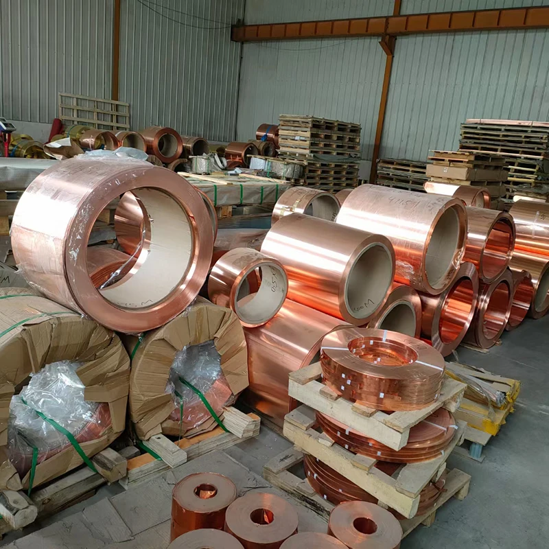 High Precision 0.5mm 0.8mm 1mm 3mm 4mm C1100 Red Pure Copper coil in Stock China factory for sale