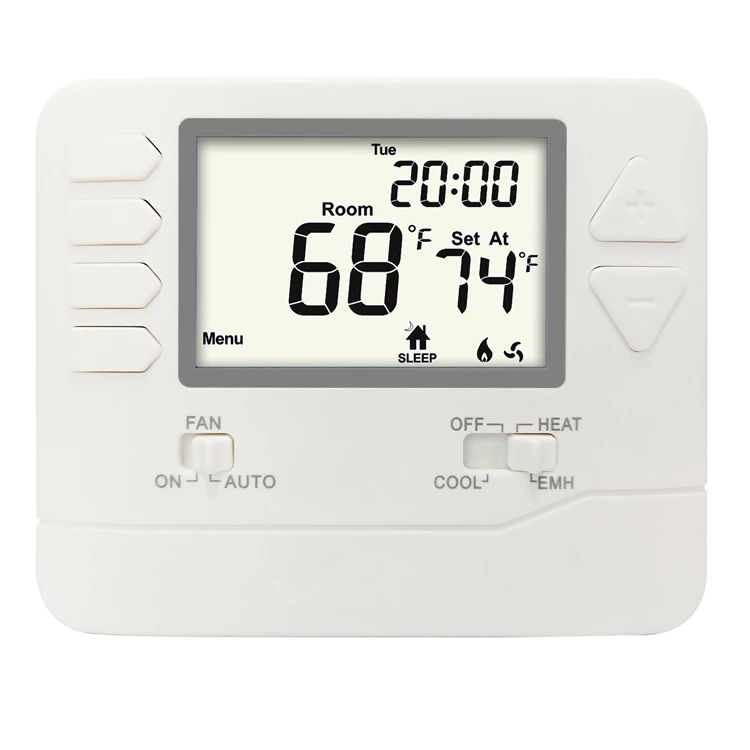 24V Heat Pump Electronic Non-programmable Room Thermostat Heating And Cooling