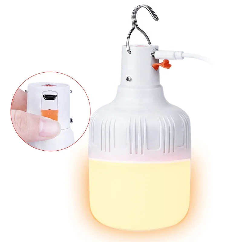 10W 15W 20W 30W 50W material PP T bulb 5V camping rechargeable emergency lamp led bulb light