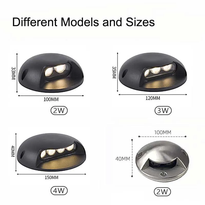 Surface Mount LED Deck Lights IP67 Waterproof Outdoor LED Step Stair Garden Lights