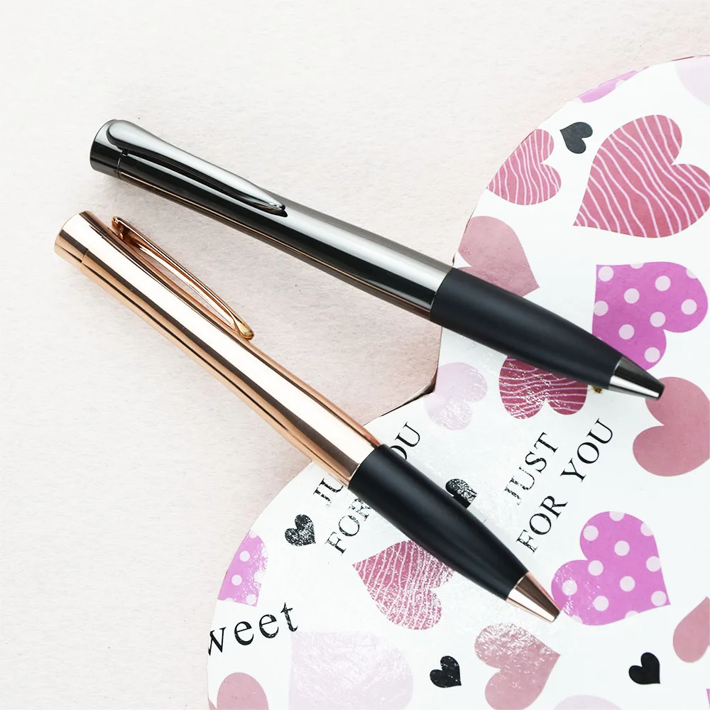 GemFully top trending products 2024 metal ballpoint pen meeting recorder pen with soft rubber