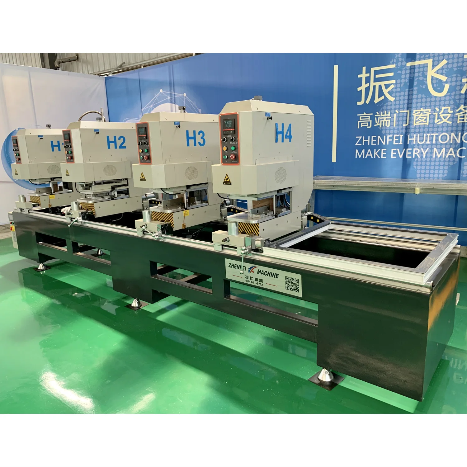 Оконная дверь с 4 головками бесшовный сварочный аппарат для красочных профилей