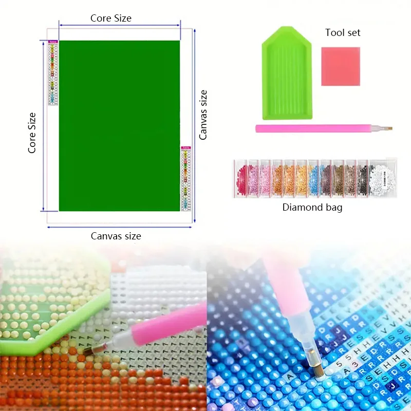 Factory Directly wholesale customize DIY 5D diamond puzzle canvas kit wall art 30*40 mosaic diamond painting set