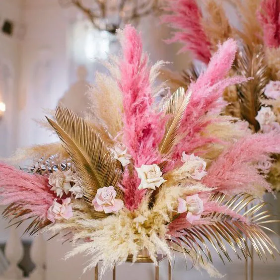 Сухие искусственные цветы, перья, пампасная трава, искусственные цветы, оптовая продажа цветов