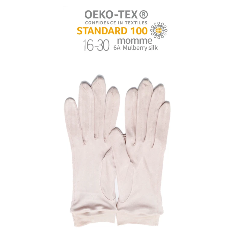 Hot Selling Natural Mulberry Silk Gloves Satin Silk Gloves for Anti Bacteria