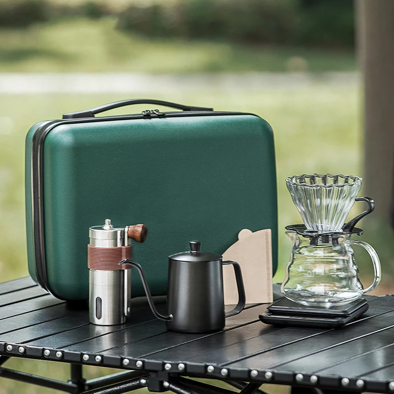NEW Coffee Tools Handbag Pour Over Gift Kit Coffee Set with coffee Bean Grinder Gift Box Ramadan gift