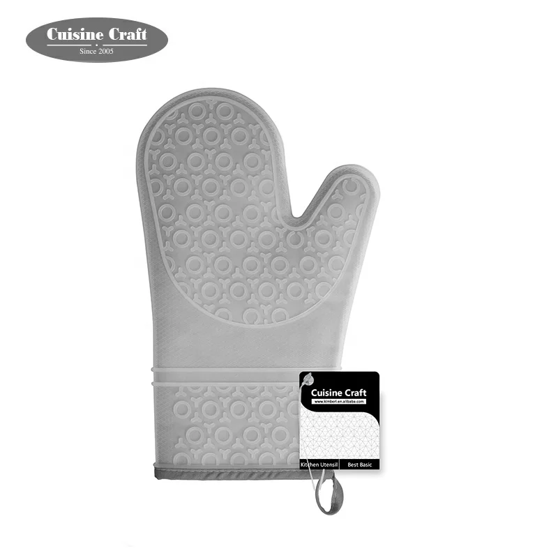 Kitchen heat resistant microware oven mitt silicone oven mitt BBQ baking cooking gloves