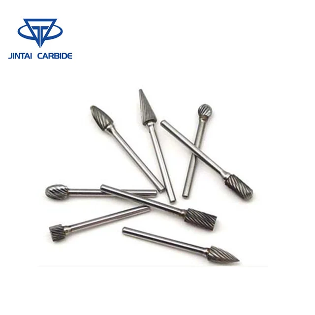 3mm 6mm Shank Diamond Carving Metal Engraving Tool, Double Cut Tungsten Rotary Set Carbide Burrs