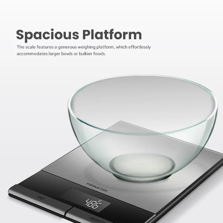 TRANSTEK Best Price 11lb/ 5kg Stainless Steel  Sensitive Digital Digital Display Weight Scale for Kitchen Balanza Digital Cocina