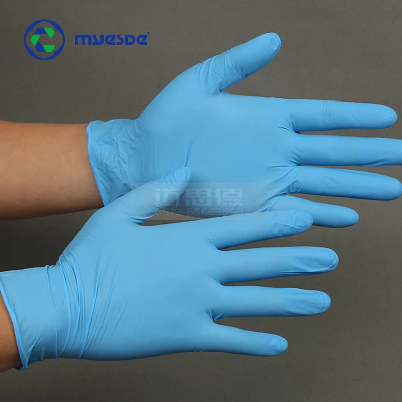 Customized Latex-Free Powder-Free Non-Sterile Food Safe Cleaning Nitrile Disposable Glove 2.8g 100 Pcs/Box