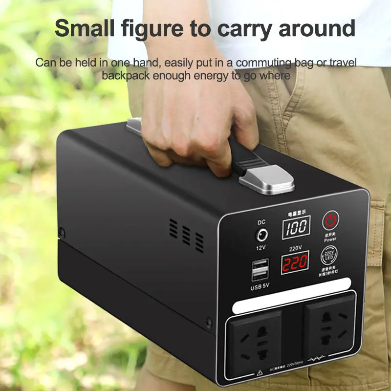 220V Portable Home Power Station for Self-Driving, Camping, and Live Streaming with Outdoor Power Supply Equipment
