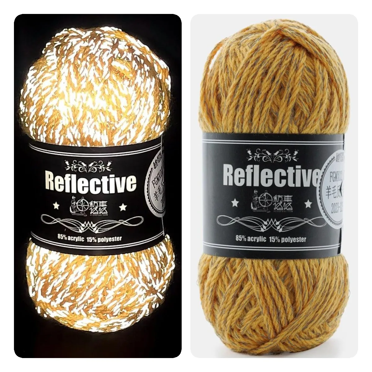 Reflective Wool Yarn Reflective Crochet Yarn Reflective Wool hand knitting yarn for Christmas gift