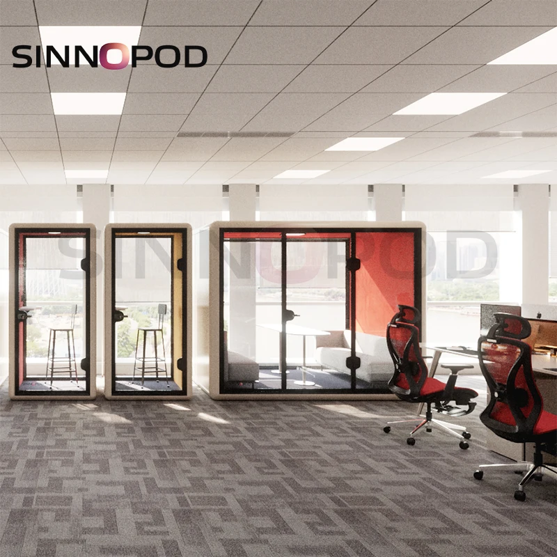 SINNOPOD Cabin Soundproof Privacy Noise Cancelling Office Phone Booths Work Meeting Office Pod Sound Proof Booth Phone Booth